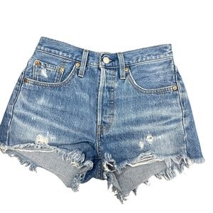 Levi’s 501 Denim Distressed Shorts Size 24